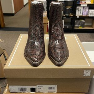 Java Snake Embossed Ankle Boots